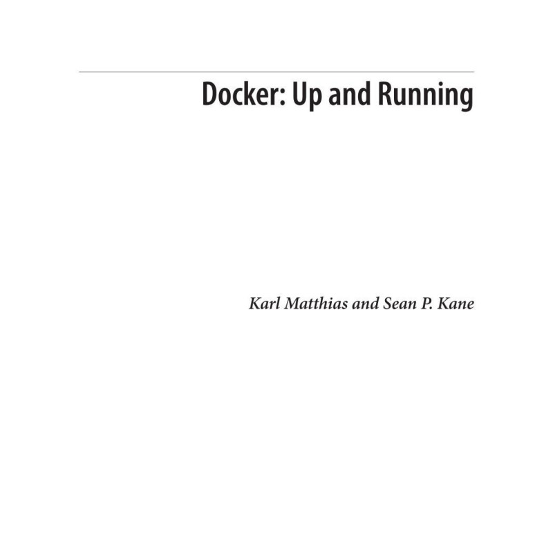 Docker: Up and Running