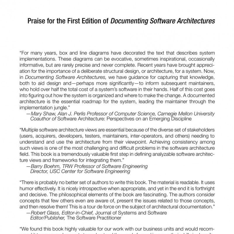 Documenting Software Architectures