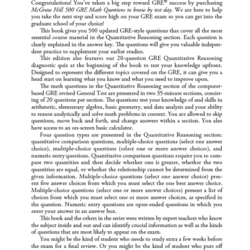 Stupid Gre Math Question 500 GRE Math Questions to Know by Test Day, 2nd Edition