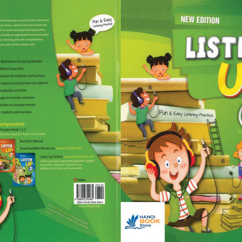 6 quyển LISTEN UP BOOK (Sách màu - Tích hơp Student book và Dictation)