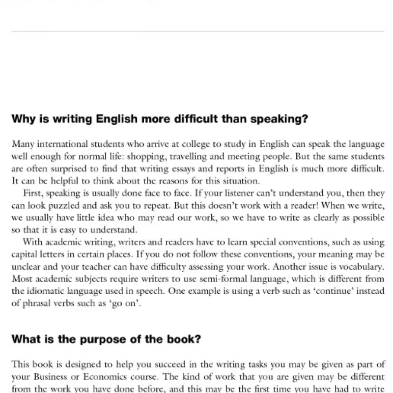 Academic Writing for International Students of Business by Stephen Bailey