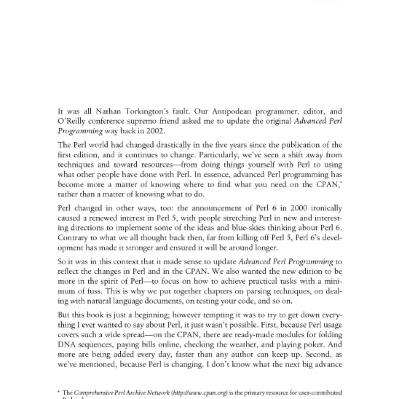 Advanced Perl Programming
