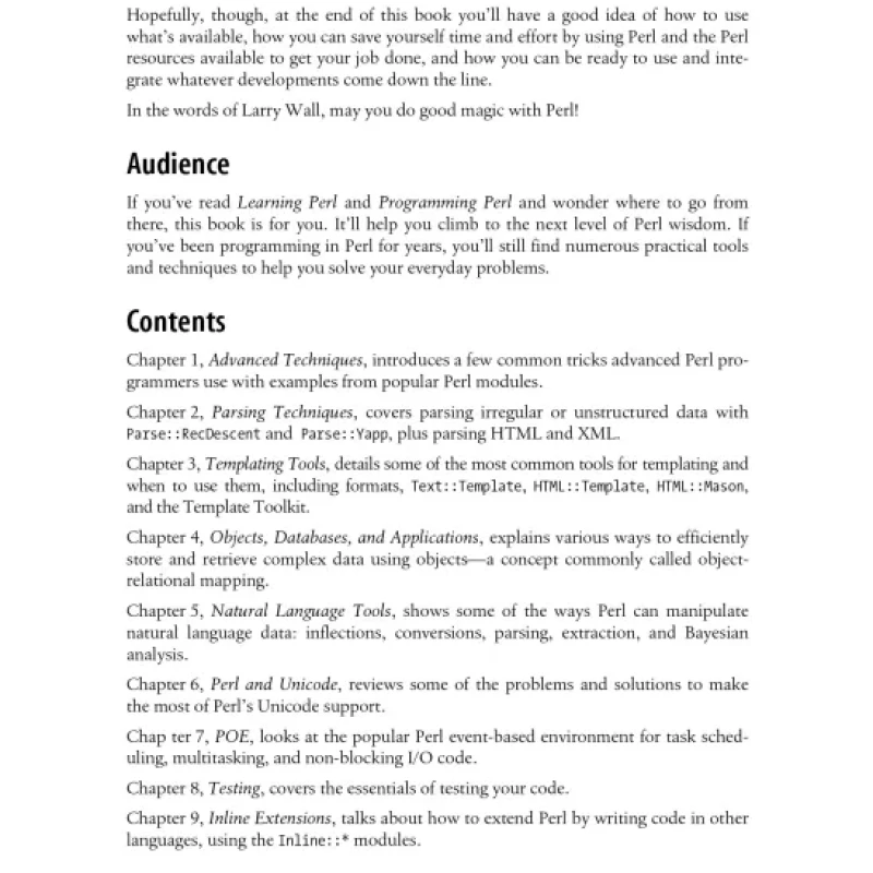 Advanced Perl Programming
