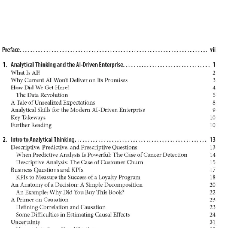 Analytical Skills for AI and Data Science
