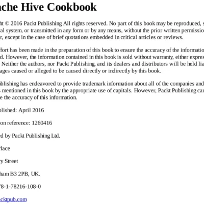 Apache Hive Cookbook