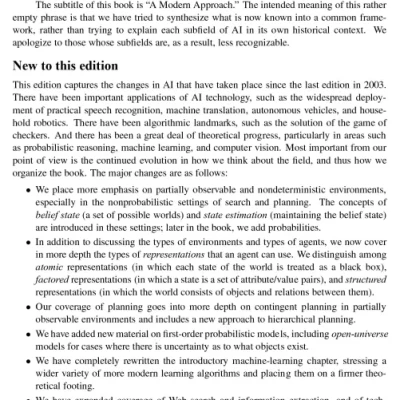Artificial Intelligence A Modern Approach, 3rd Edition