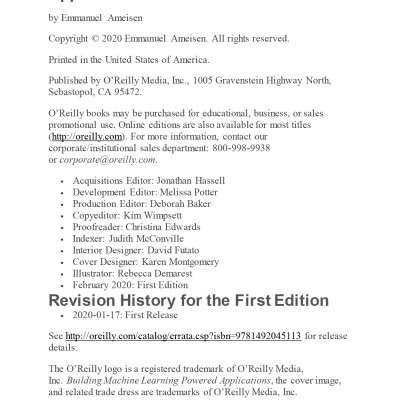 Building Machine Learning Powered Applications