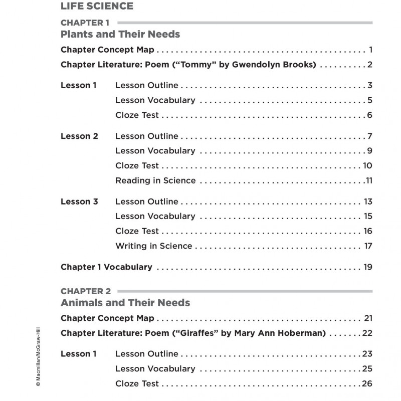 California Science Reading (Sách đen trắng)