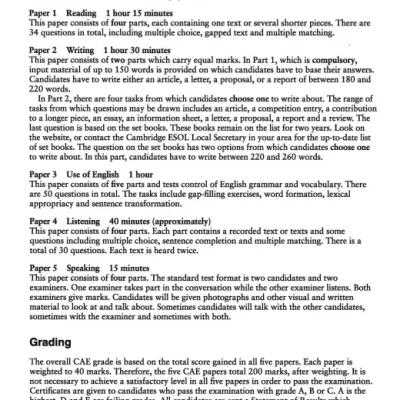 Cambridge Certificate in Advanced English 1, 2, 3, 4, 6 ( den trang)