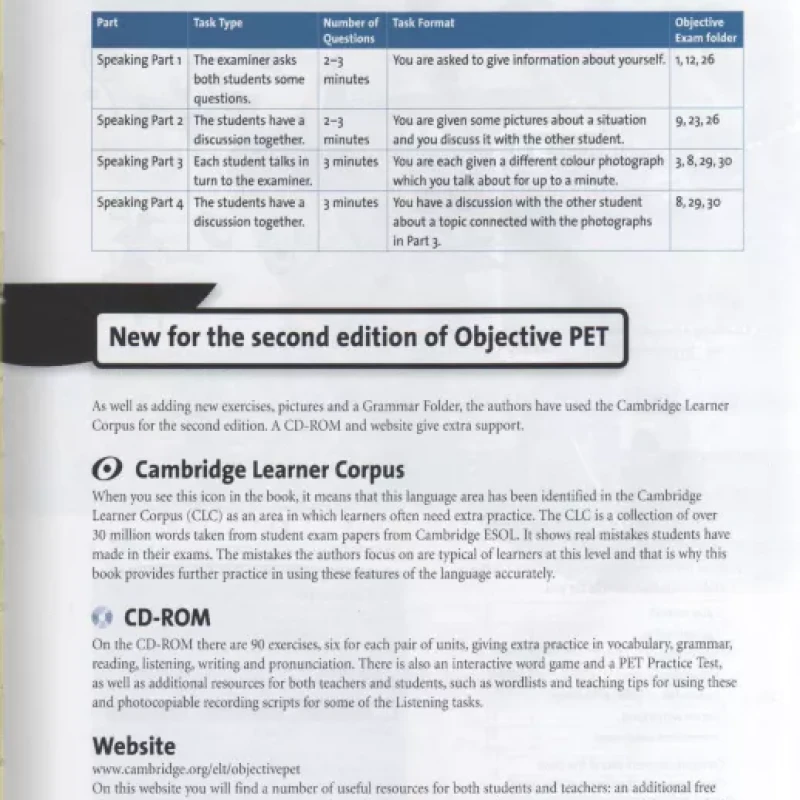 Cambridge English Objective PET Student's Book & workbook