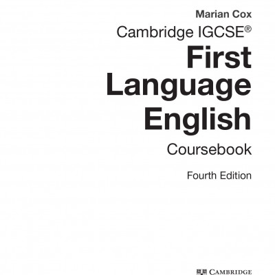 Cambridge IGCSE First Language English. Coursebook