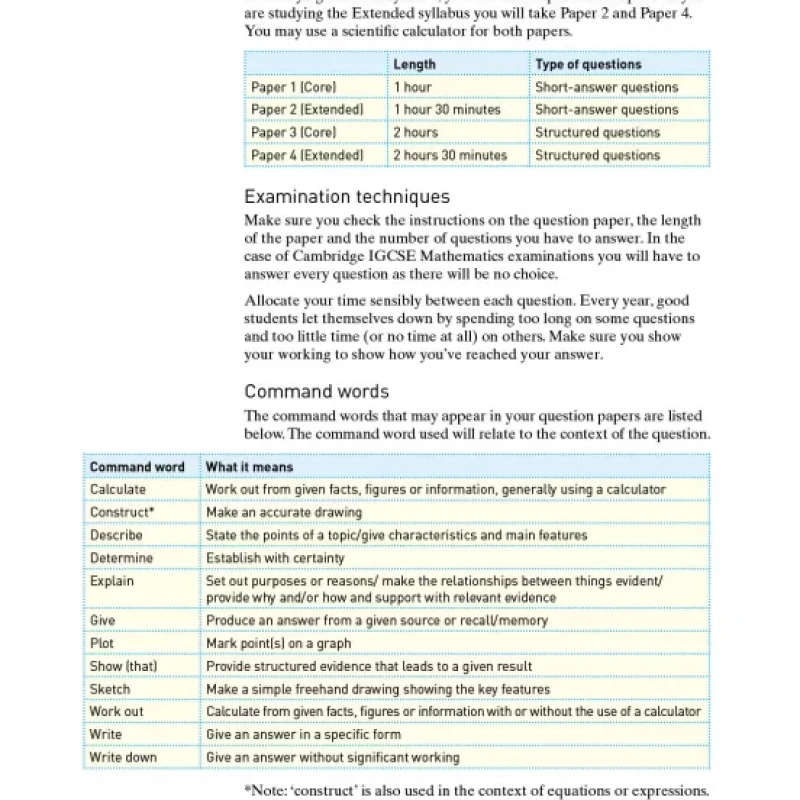Cambridge IGCSE Mathematics Core and Extended