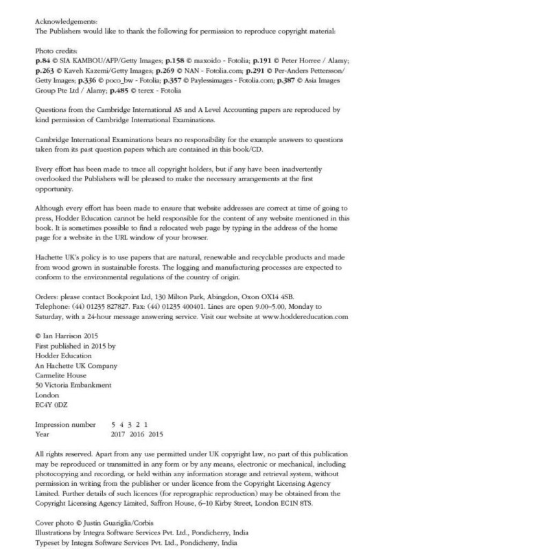 Cambridge International AS and A Level Accounting