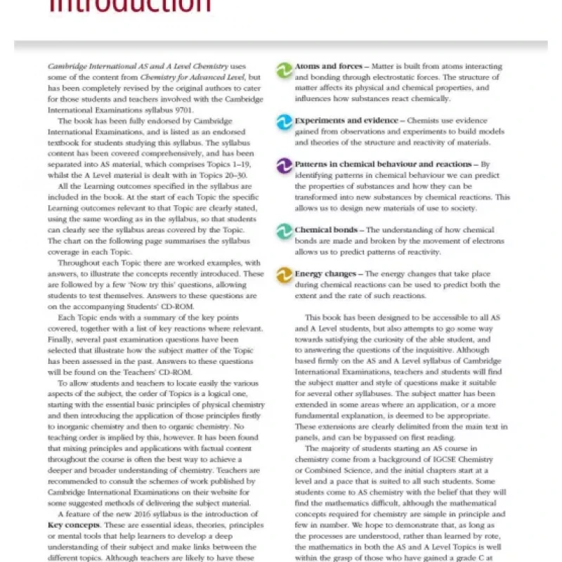 Cambridge International AS and A Level Chemistry [ màu ]