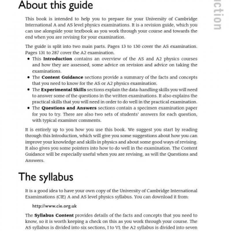 Cambridge International AS and A Level Physics Revision Guide [ đen trắng ]