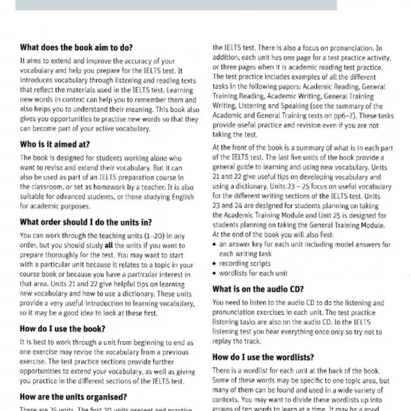 CAMBRIDGE VOCABULARY FOR IELTS WITH ANSWERS
