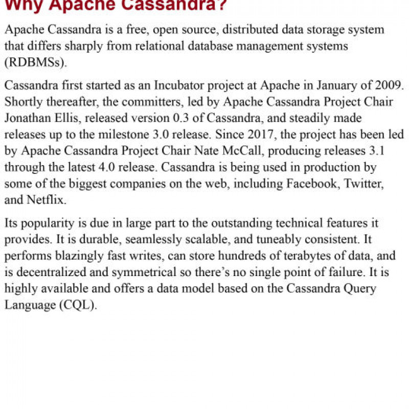 Cassandra The Definitive Guide, (Revised) Third Edition, 3rd Edition Sách tiếng anh