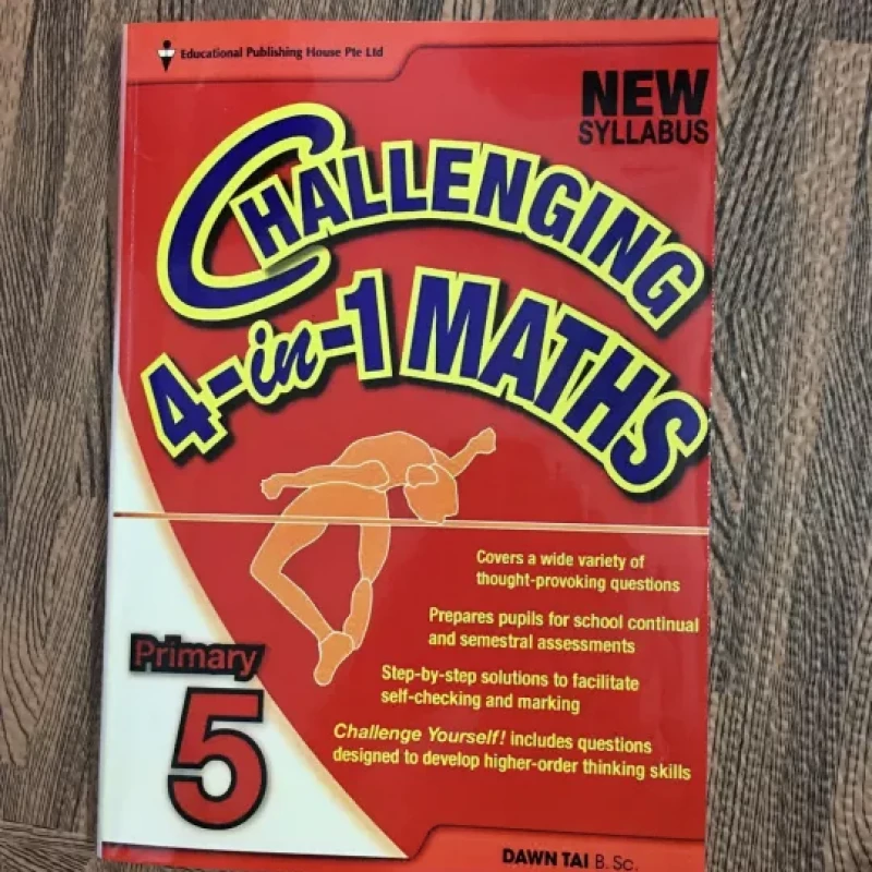 Bộ sách Challenging 4 in 1 maths 1,2,3,4,5,6 (Sách đen trắng)