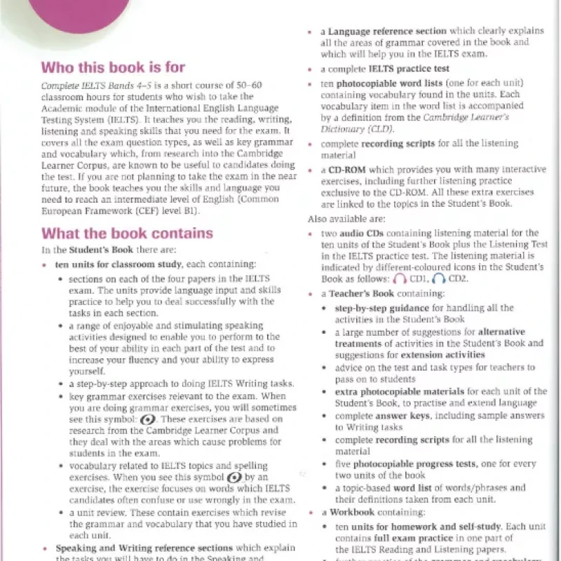 Complete IELTS bands 4-5 Student’s Book & Workbook