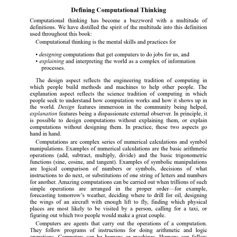 Computational Thinking