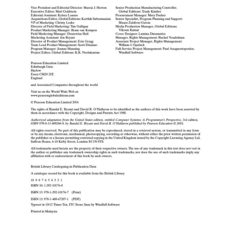 Computer Systems A Programmer’s Perspective Third Edition ( 2016)