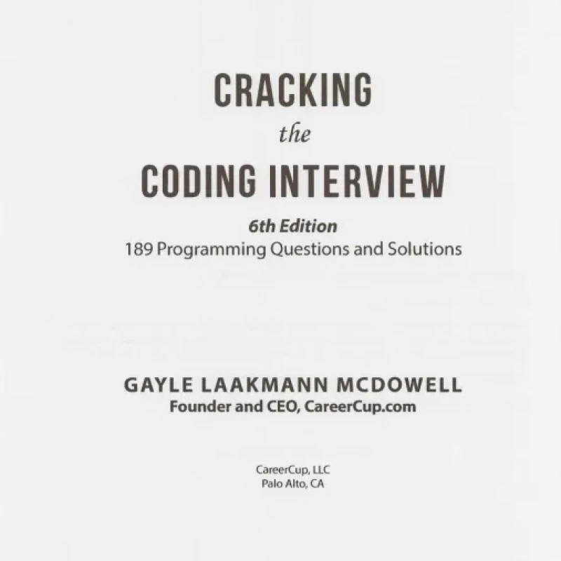 Cracking the coding Interview - Cracking the PM Career