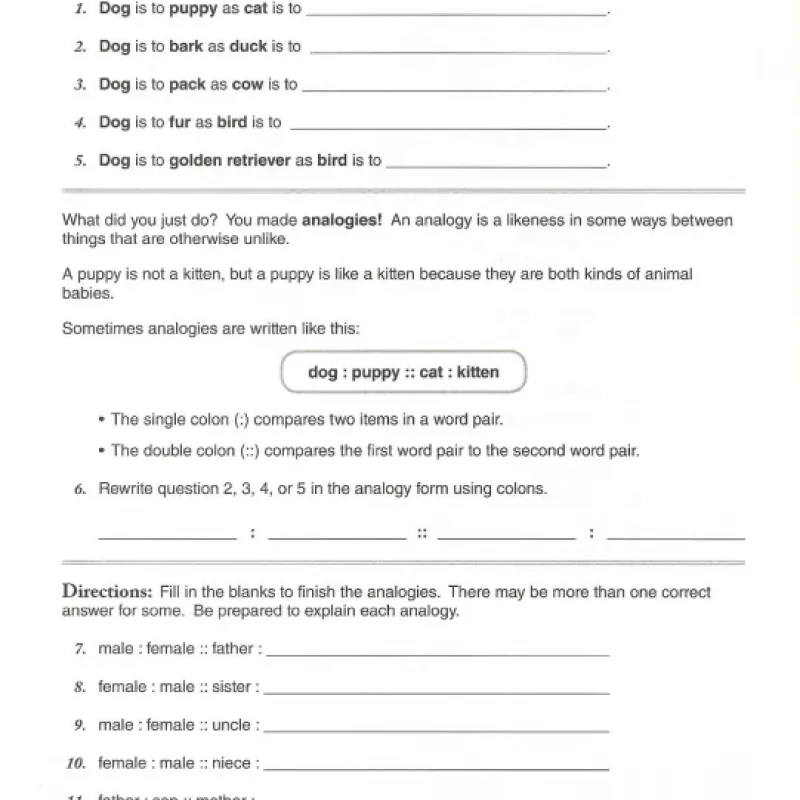 ANALOGY FOR CRITICAL THINKING GRADE 6 (Sách đen trắng)