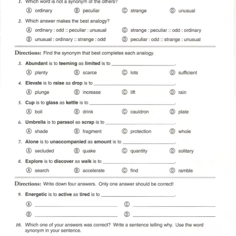 ANALOGY FOR CRITICAL THINKING GRADE 6 (Sách đen trắng)