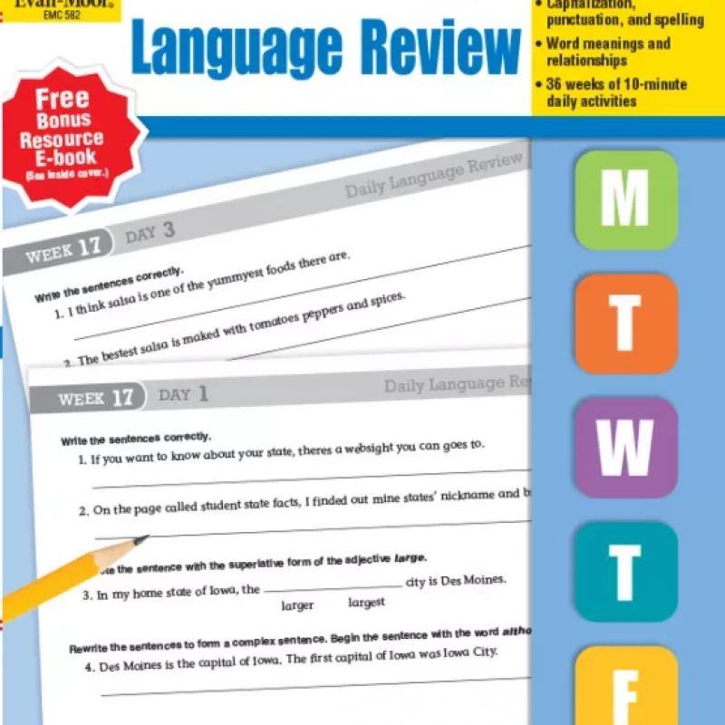 DAILY LANGUAGE REVIEW GRADE 1-8 (Sách đen trắng)
