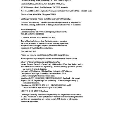 Data-Driven Science and Engineering