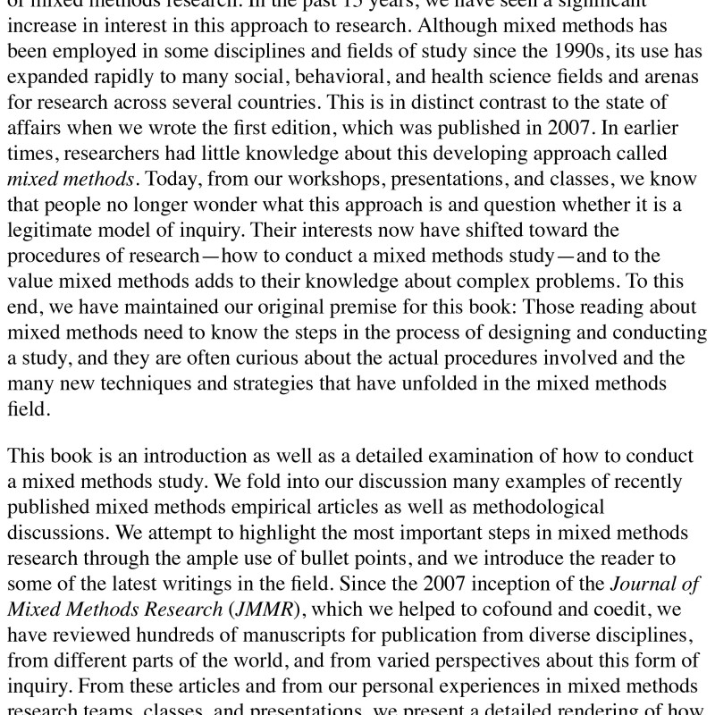 Sách Designing and Conducting Mixed Methods Research