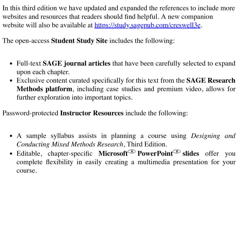 Sách Designing and Conducting Mixed Methods Research