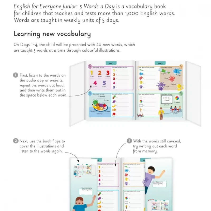 English for Everyone Junior 5 Words a Day ( sách màu)