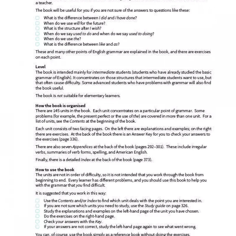 English grammar in use book without answers (Sách màu+Đen trắng)