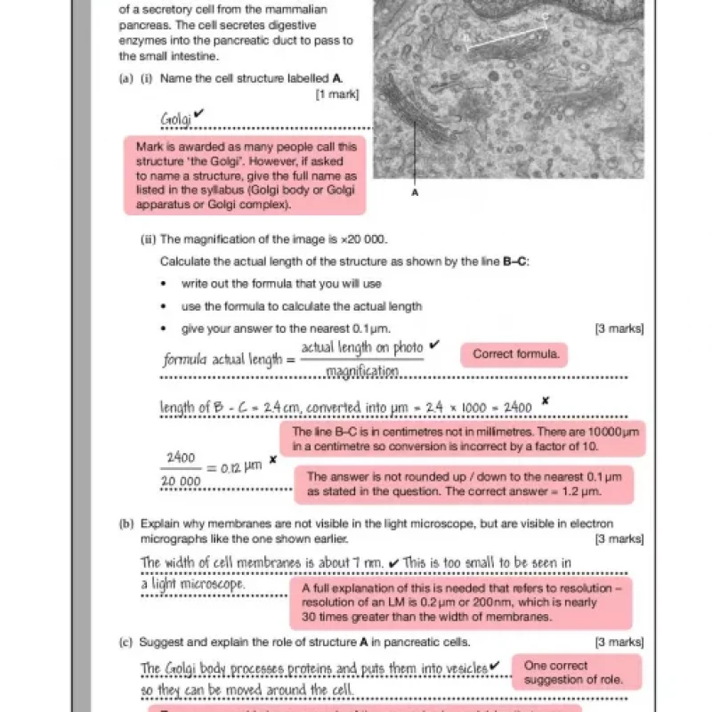 Exam Success in Biology for Cambridge International AS A Level ( sách đen trắng )