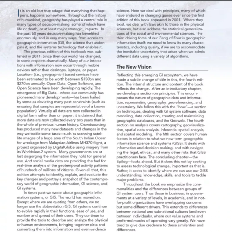 Geographic Information Science and Systems 2015 (Sách màu)