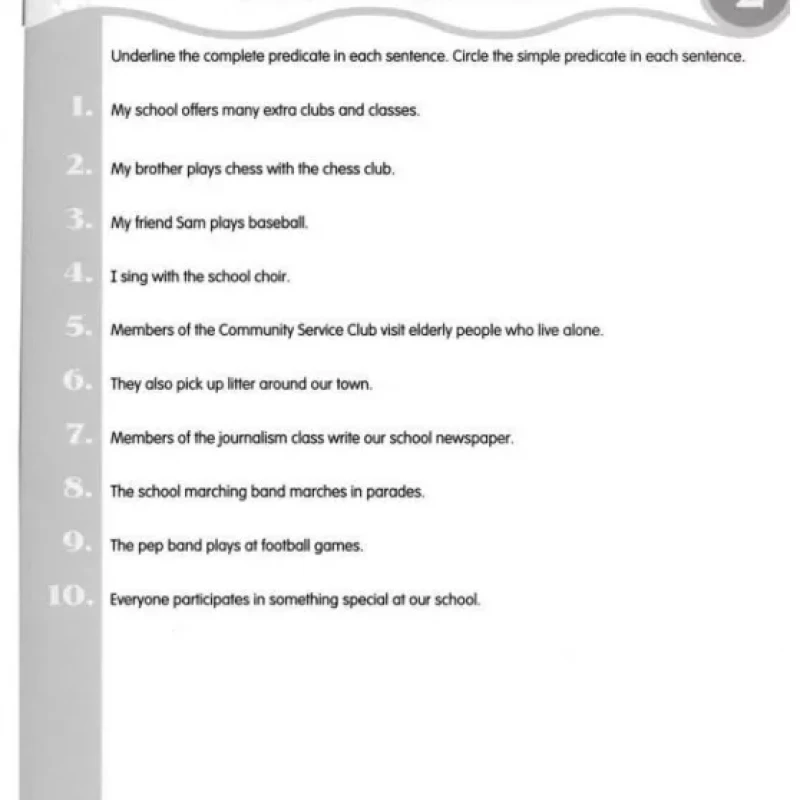 Grammar and Punctuation, Grade 6