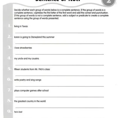 Grammar and Punctuation, Grade 6