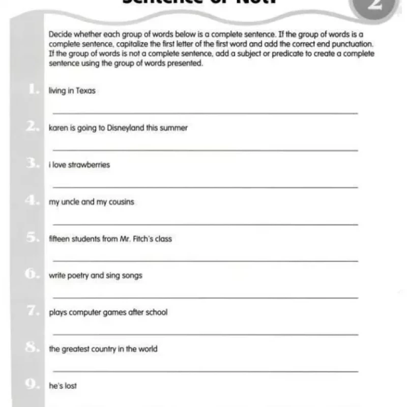 Grammar and Punctuation, Grade 6
