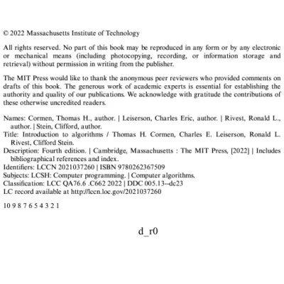 Introduction to Algorithms 4th edition