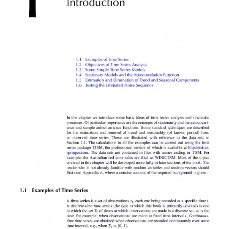 Introduction to Time Series and Forecasting