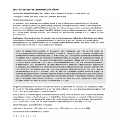 Java All-in-One For Dummies