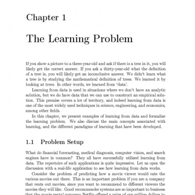 Learning From Data A short course