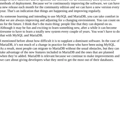 Learning MySQL and MariaDB