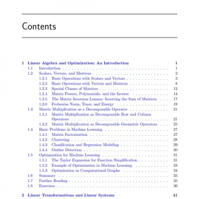 Linear Algebra and Optimization for Machine Learning A Textbook