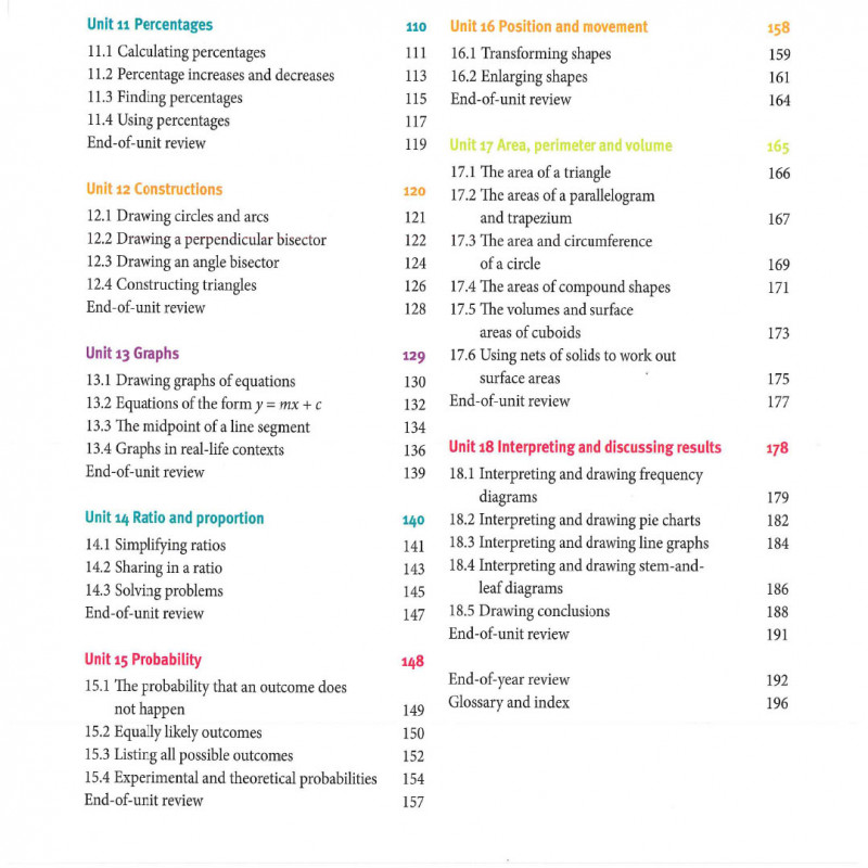 Mathematics course book + practice book