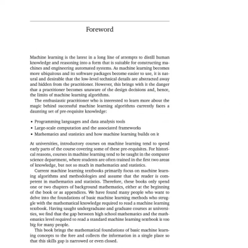 Mathematics for Machine Learning
