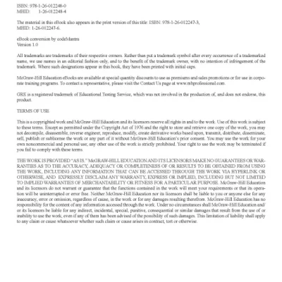 McGraw-Hill Education 8 GRE Practice Tests