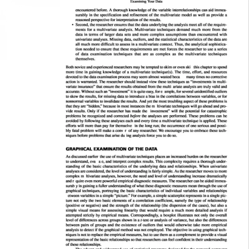 Multivariate Data Analysis