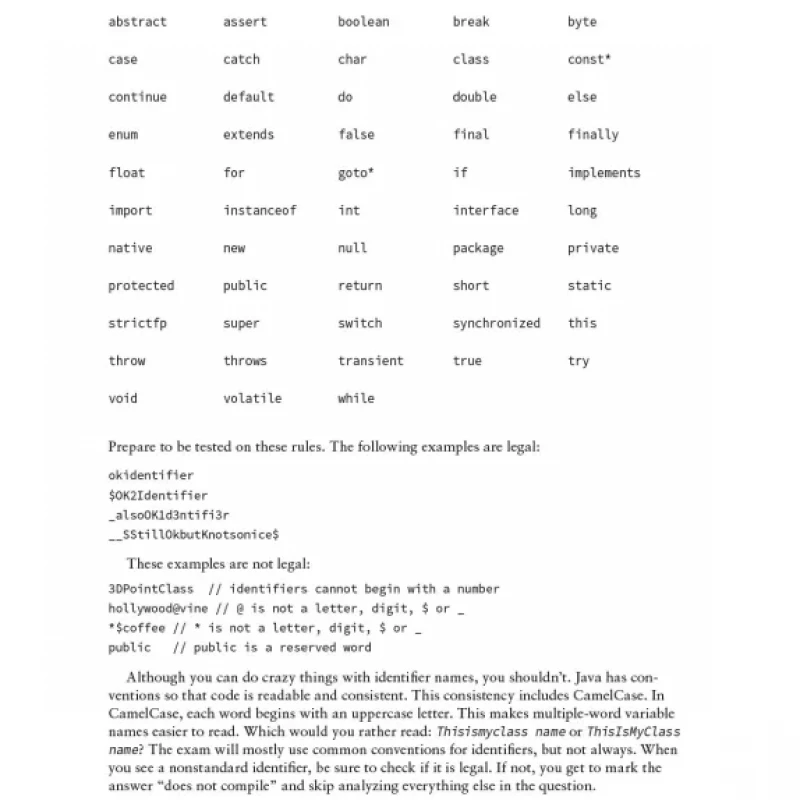 OCA Oracle Certified Associate Java SE 8 Programmer I Study Guide Exam 1Z0-808